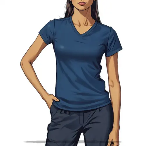 Modelagem Digital em pdf de Baby Look Gola V Fem do Pp ao Gg