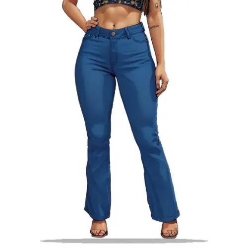 Modelagem Digital em pdf de Calça Jeans Fem Boca Larga 36-48