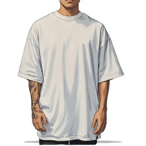 Modelagem Digital em pdf de Camiseta Oversized Masc P ao Xxg