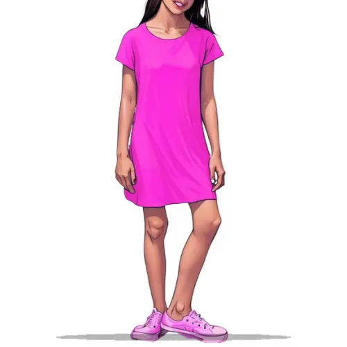 Modelagem Digital em pdf de Vestido Babylook Inf 2 a 16 Anos