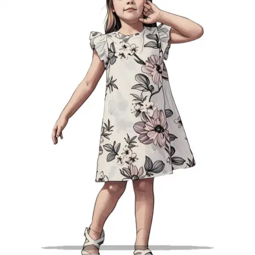 Modelagem Digital em pdf de Vestido Inf Babado Ombros 4 - 14