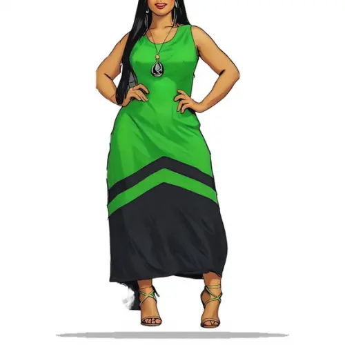 Modelagem Digital em pdf de Vestido Longo Regata do P ao Xxg