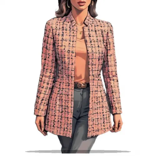 Modelagem em pdf de Blazer Fem Adulto Longo do P ao Xxg