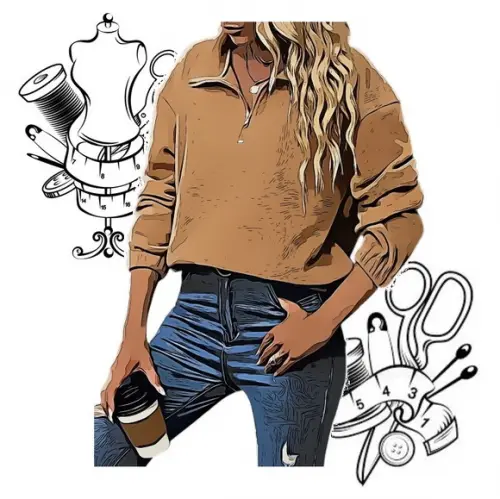 Modelagem em pdf de Blusa Fem Gola Zíper do P ao Xxg #124