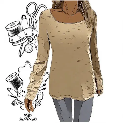 Modelagem em pdf de Blusa Fem Decote Quadrado Pp-xxg #245