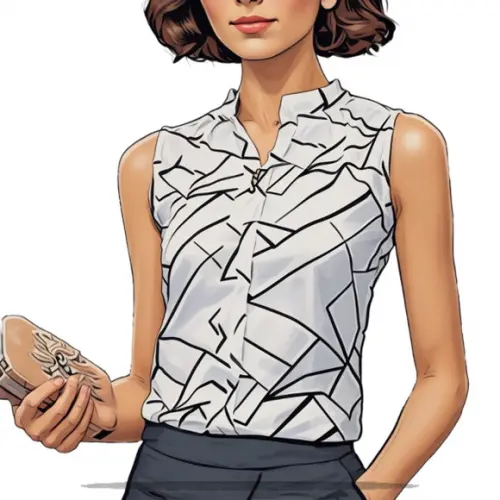 Modelagem em pdf de Blusa Regata Fem Gola Padre P ao Xxg