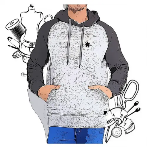 Modelagem em pdf de Blusao Canguru Raglan P ao Gg #125
