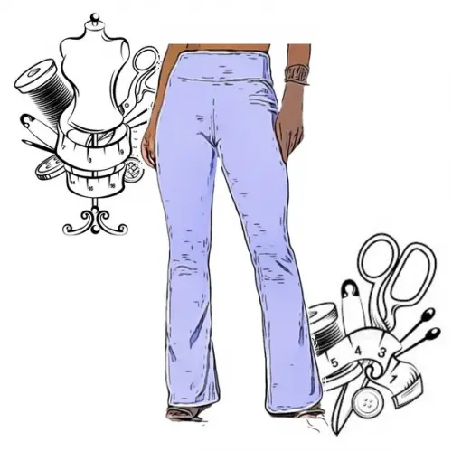Modelagem em pdf de Calça Flare Bailarina P ao Gg #27
