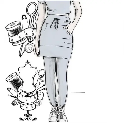 Modelagem em pdf de Calça Legging com Saia Pp ao Xg #247