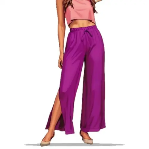Modelagem em pdf de Calça Pantalona Fenda Cós Elastico P -gg
