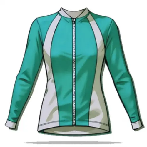 Modelagem em pdf de Camisa Ciclista Ziper Fem Raglan Pp - Xg