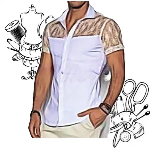 Modelagem em pdf de Camisa Masc Rendada P ao Xxg #39