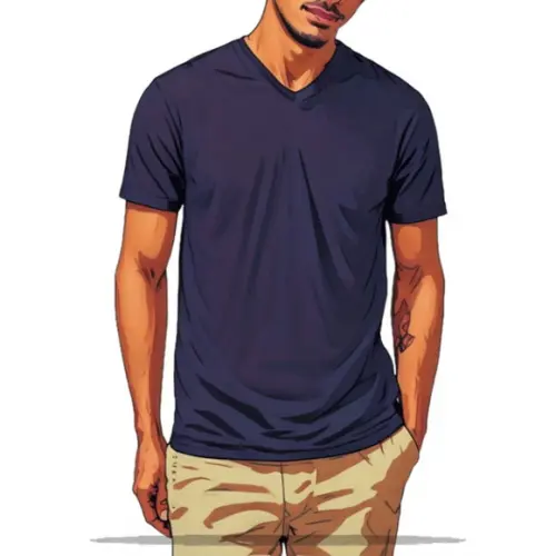 Modelagem em pdf de Camiseta Tradicional Gola V do Pp ao Xg