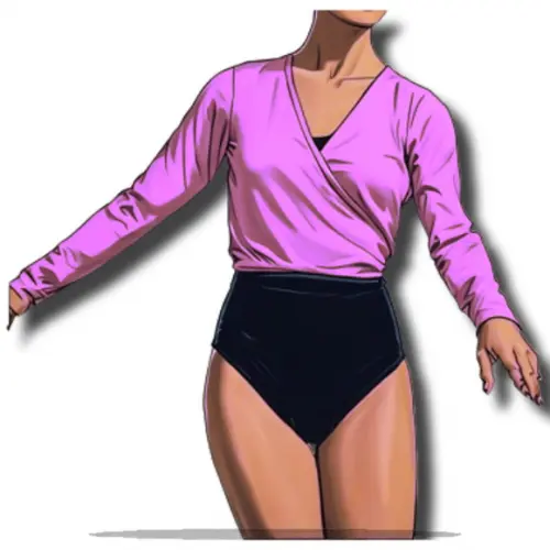 Modelagem em pdf de Casaquinho Ballet Transpassado Inf 2-14