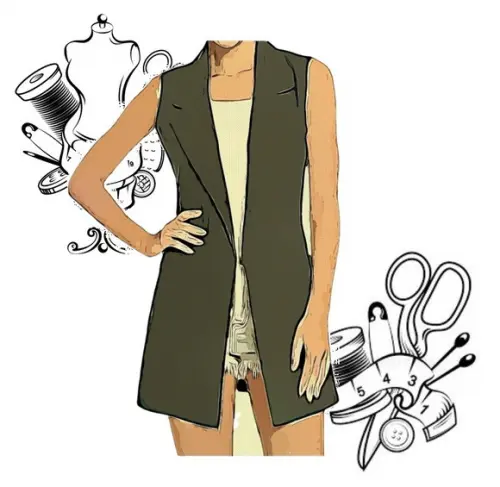 Modelagem em pdf de Colete Fem Alfaiataria P ao Gg #43