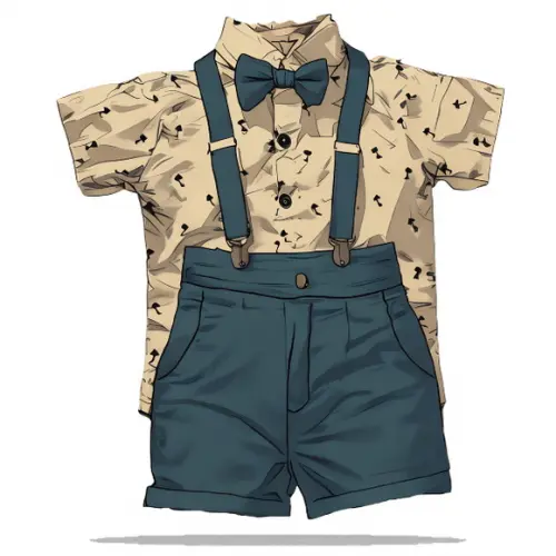 Modelagem em pdf de Conjunto com Suspensorio Bebe P ao Gg