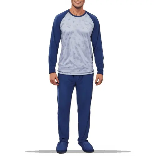 Modelagem em pdf de Conjunto Pijama Raglan Masc Pp ao Xxg
