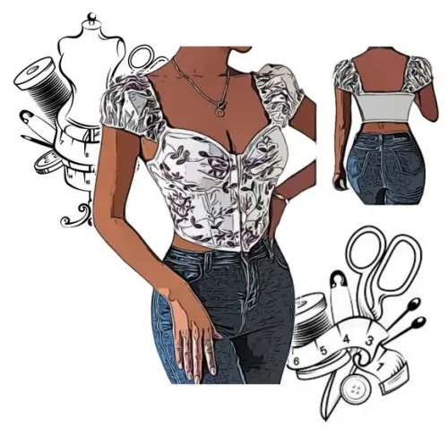 Modelagem em pdf de Corset com Bojo P ao Xxg #48