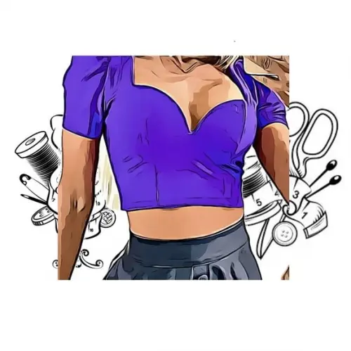Modelagem em pdf de Cropped Decote Coração P ao Xxg #67