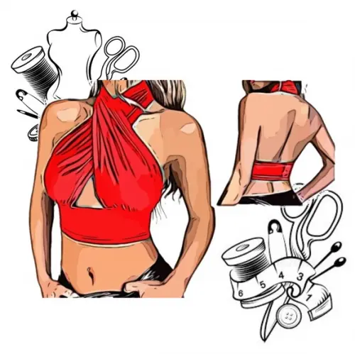 Modelagem em pdf de Cropped Cruzado Pp ao Gg #57