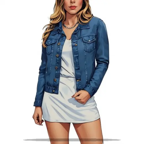 Modelagem em pdf de Jaqueta Jeans Fem Adulto P ao Xxg
