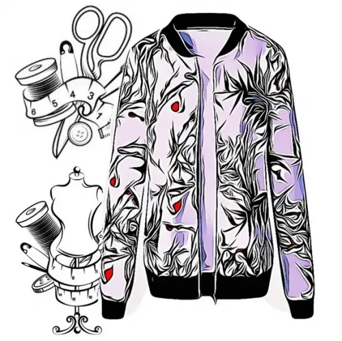 Modelagem em pdf de Jaqueta Fem Bomber Pp ao Gg #260