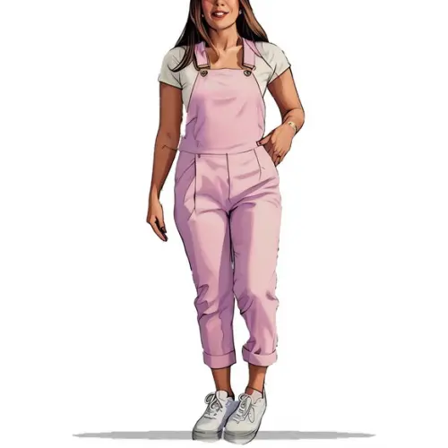 Modelagem em pdf de Jardineira Alfaiataria Feminina P ao Gg