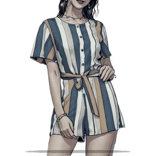 Modelagem em pdf de Macaquinho Feminino Adulto Pp ao Xxg