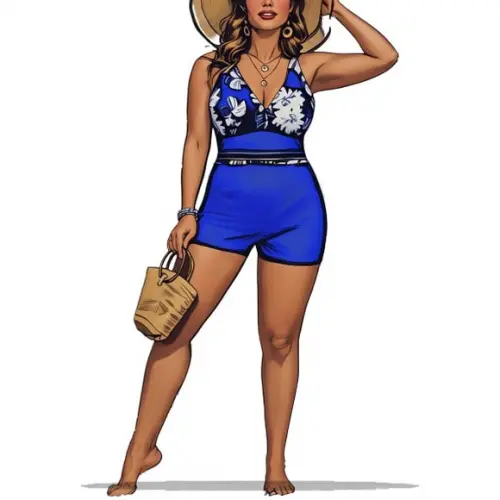 Modelagem em pdf de Maio Macaquinho Fem Praia Natação P-xxg