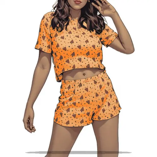 Modelagem em pdf de Pijama Cropped e Short Adulto P ao Xxg