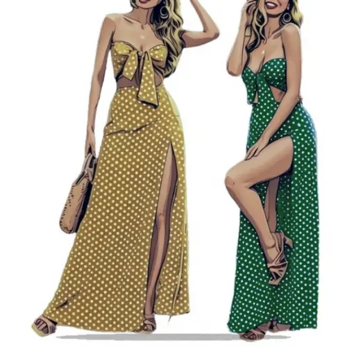 Modelagem em pdf de Saia Longa + Top de Amarrar Pp ao Gg