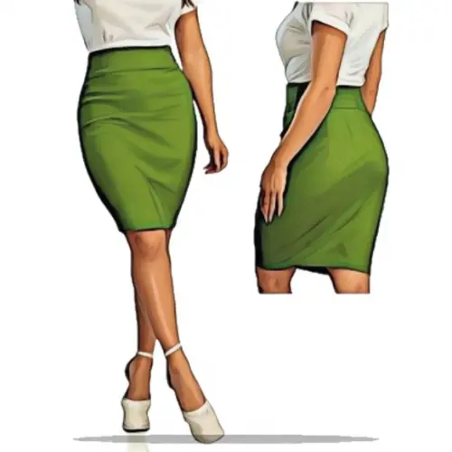 Modelagem em pdf de Saia Secretária Social do 36 ao 46