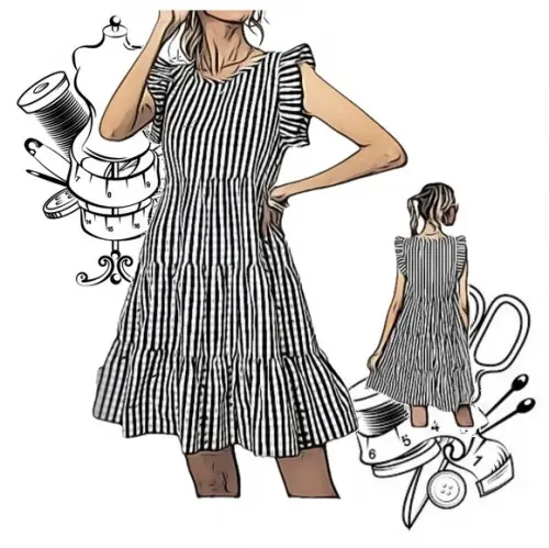 Modelagem em pdf de Vestido 3 Marias P ao Xg #06