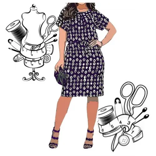 Modelagem em pdf de Vestido Evangélico Elástico P-xxg #122