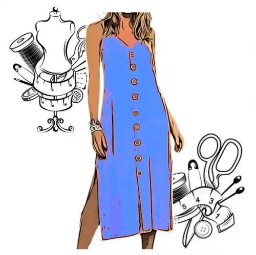 Modelagem em pdf de Vestido Chamise Pp ao Xxg #147