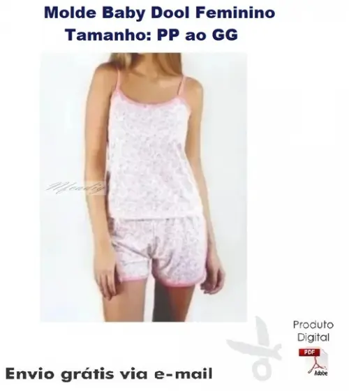 Molde Baby Dool Fem Mais Short Dool ref 95