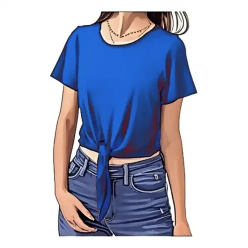Molde Baby Look Cropped T Shirt de Amarrar P ao Gg