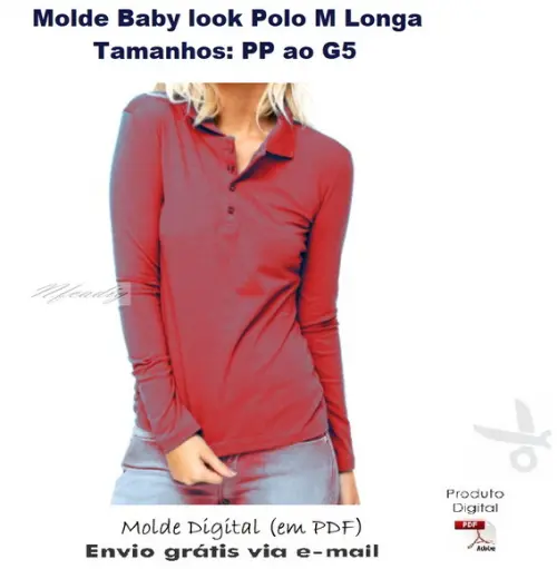 Molde Baby look Gola Polo Trad M Longa #313