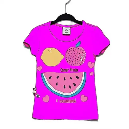 Molde Baby Look Infantil Tradicional Manga Curta 2 ao 16