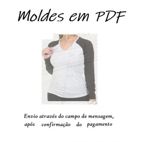 Molde Baby Look Raglan Infantil Gola V Manga Longa