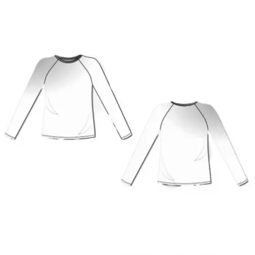 Molde Babylook Raglan Manga Longa (pp ao Gg) Por E-mail