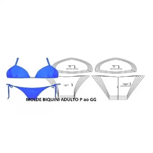 Molde Biquini Feminino Cortininha - Envio Por E-mail