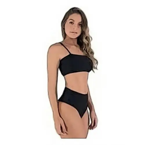 Molde Biquíni Hot Pants Cintura Alta + Top Alcinha P ao Gg