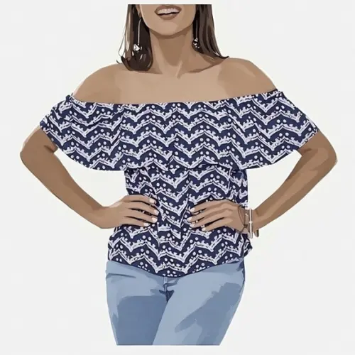 Molde Blusa Ciganinha em pdf Pp ao Gg