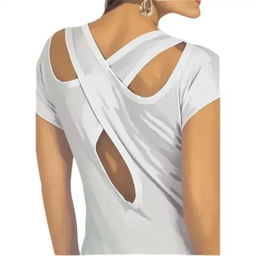 Molde Blusa Fem Manga Curta Recorte Costas P ao Gg