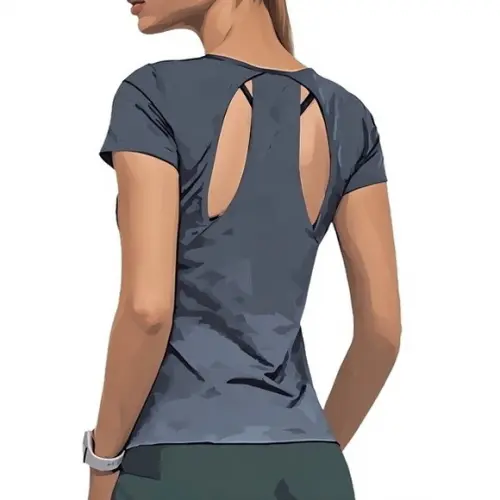 Molde Blusa Fem Recorte nas Costas Manga Curta P ao Gg