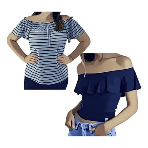 Molde Blusa Feminina Ciganinha Malha Pp ao Gg