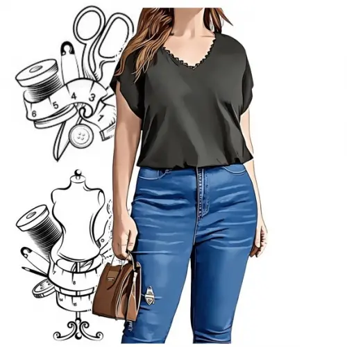 Molde Blusa Feminina Manga Dolma P ao Xxg #389