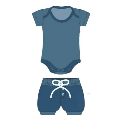 Molde Body e Short Bebê Unissex P ao Gg