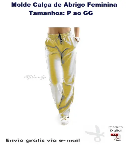 Molde Calça de Abrigo Feminina #185